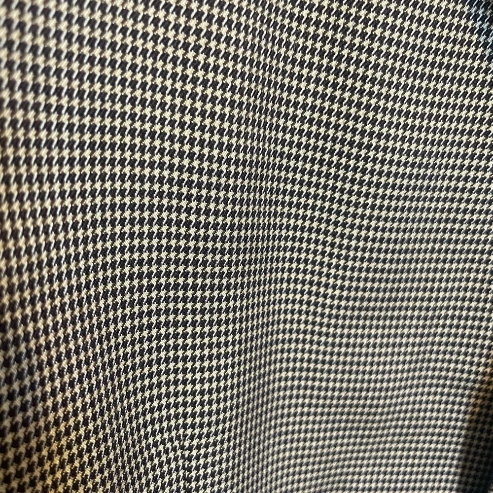 NWT Oscar De La Renta 100% Mulberry Silk Blazer 42L Houndstooth 3 Button